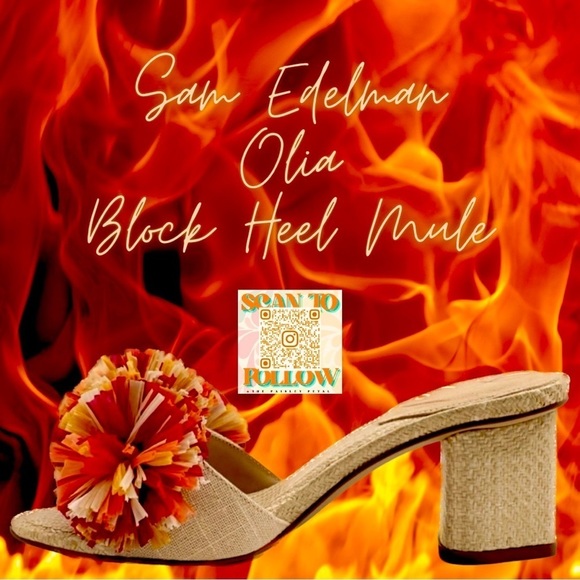 SAM EDELMAN OLIA BLOCK HEEL MULE - Picture 1 of 9